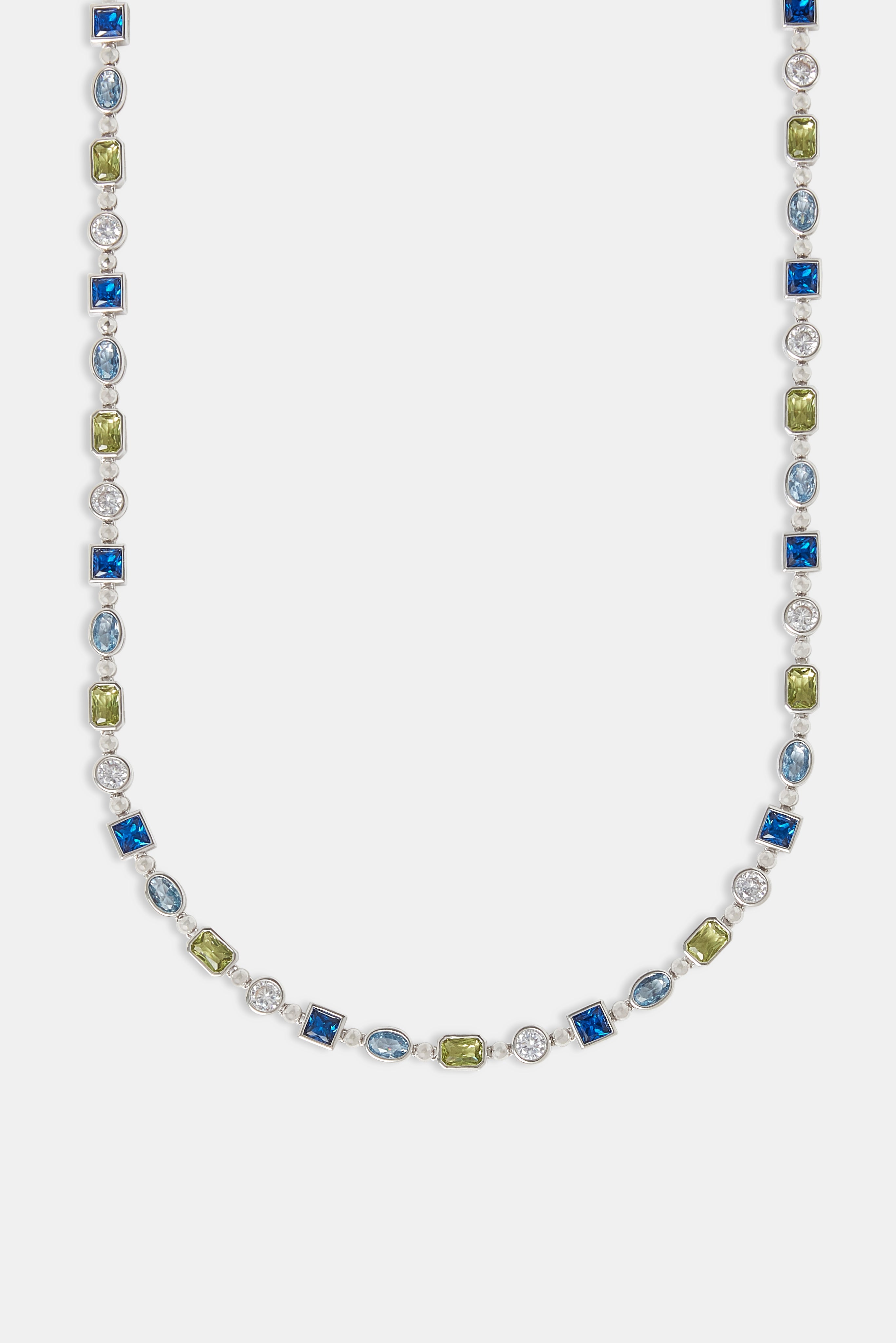 Mixed Shape Gemstone Link Chain - 6mm